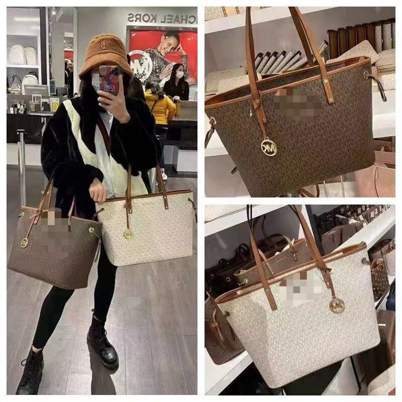 Mk Women's Satchel Shoulder Large Capacity Presbyopic Tote Shopping Bag