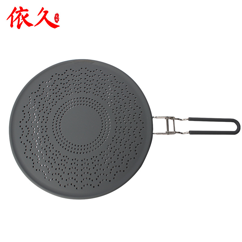 硅胶滤水网 不锈钢折叠手柄圆形硅胶防溢网盖 洗菜虑水防油溅网漏