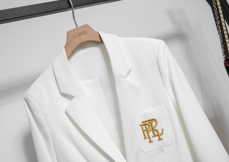 Women's Clothing white college style slim high end small fashion suit_voghion.com