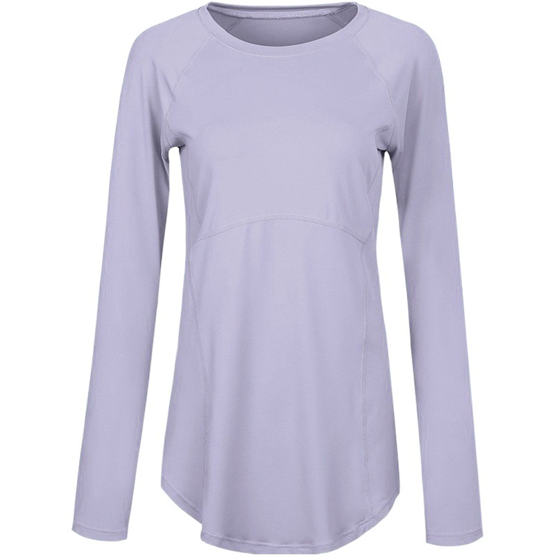 Spring and Summer Sportswear Long Long Sleeve Women's Hip Covering Slim Breathable Yoga high quality Fitness T-shirt Outdoor Top
