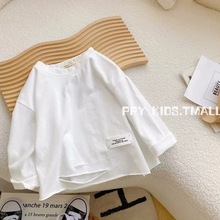 男童长袖T恤2025新款春秋季洋气韩版男宝春装棉质上衣儿童打底衫