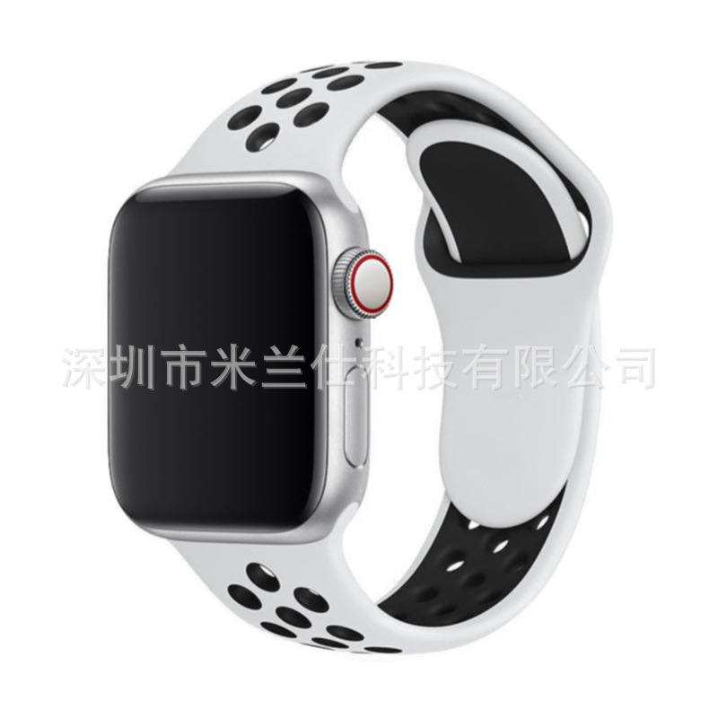 Correa deportiva de silicona Nike bicolor S11 compatible con Apple iWatch 678910SE, fabricante