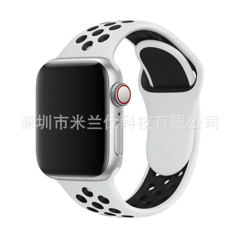 Двухцветный силиконовый браслет Nike S9 подходит для Apple iWatch6789se спортивный Ultra2