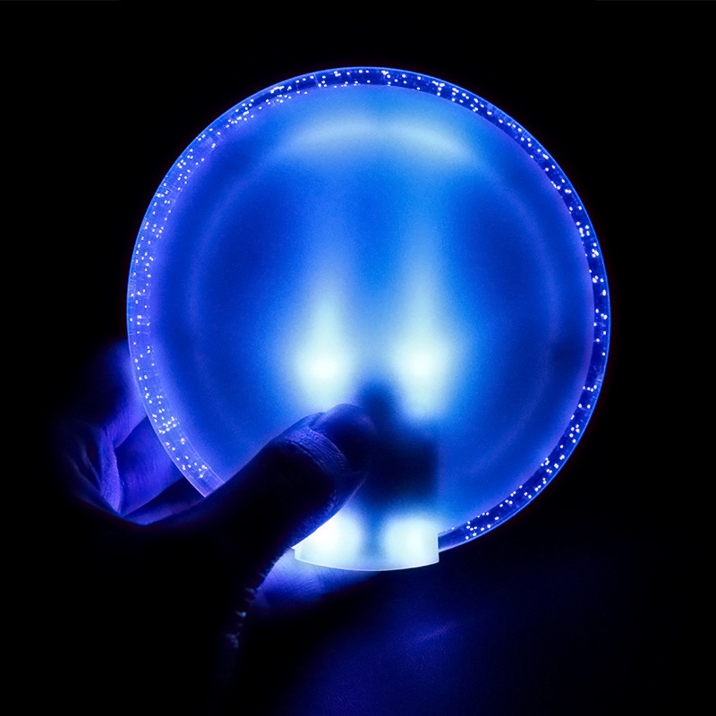 Gravedad inducción luminosa montaña redonda burbuja acrílico Coaster bar KTV atmósfera producto colorido luminoso botella mat