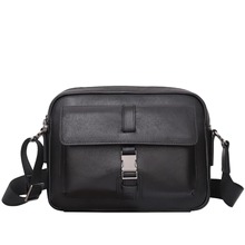 盖头男包平纹男单肩包头层牛皮斜挎包真皮男士休闲包百搭潮流百搭