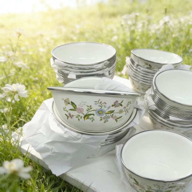 Enamel Basin Food-Grade Thickened Enamel Bowl Traditional Lard Basin Household Lard Container Enamel Basin Eco-Friendly Rice Bowl Soup Bowl Enamel Basin Food-Grade Thickened Enamel Bowl Traditional Lard Basin Household Lard Container Enamel Basin Eco-Friendly Rice Bowl Soup Bowl