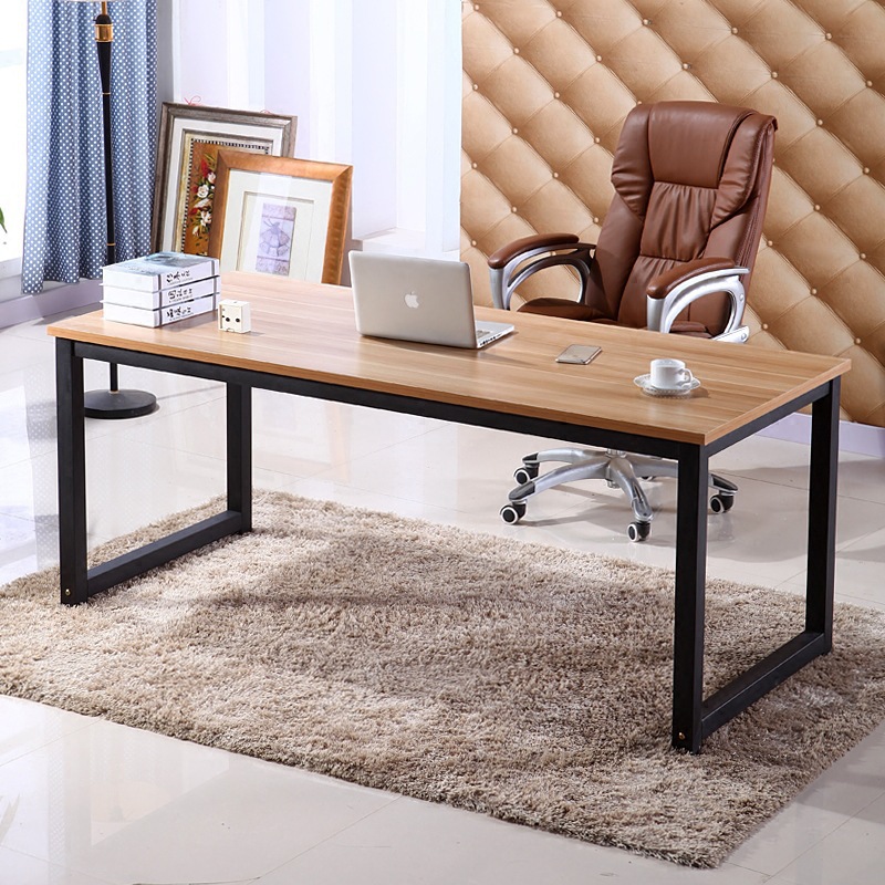 Simple Computer Desk Steel Wood Desk Simple Modern Double Economical Office Desk Desktop Table Home Writing Desk