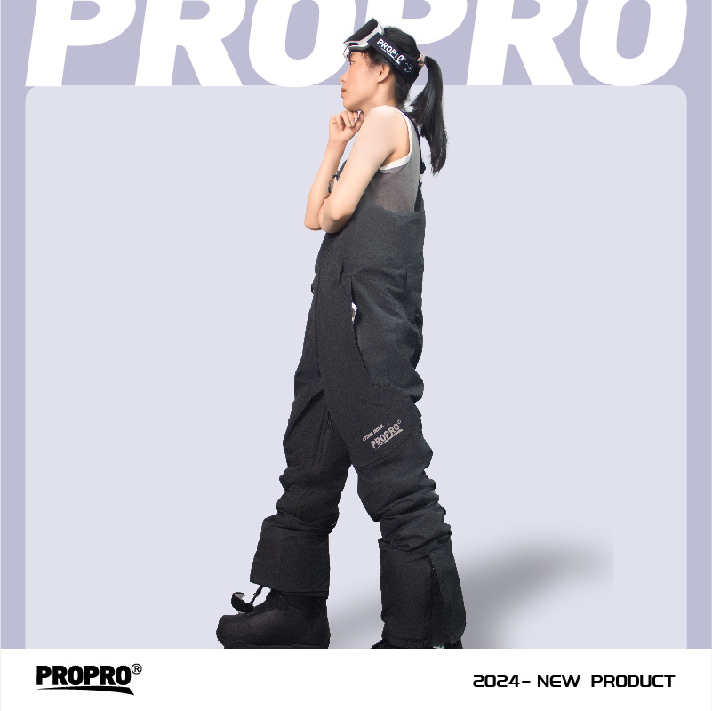 PROPRO 싱글 및 더블 스키 세트 턱받이 바지 남성과 여성을위한 방수 두꺼운 유행 따뜻한 전문 루즈 정장