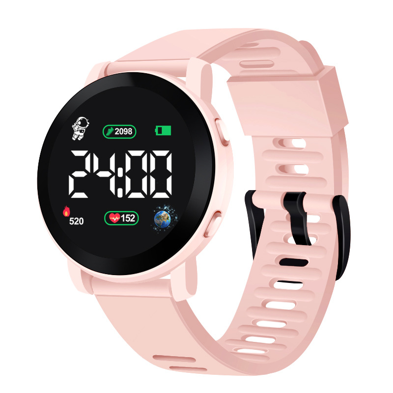 Caliente nuevo LED ronda reloj electrónico tendencia de la moda ocio al aire libre impermeable estudiante deportes reloj electrónico