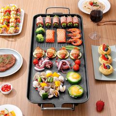 家用烤肉锅无烟电烤盘韩式铁板烧室内电烧烤炉电煎饼锅烧烤炉电烤