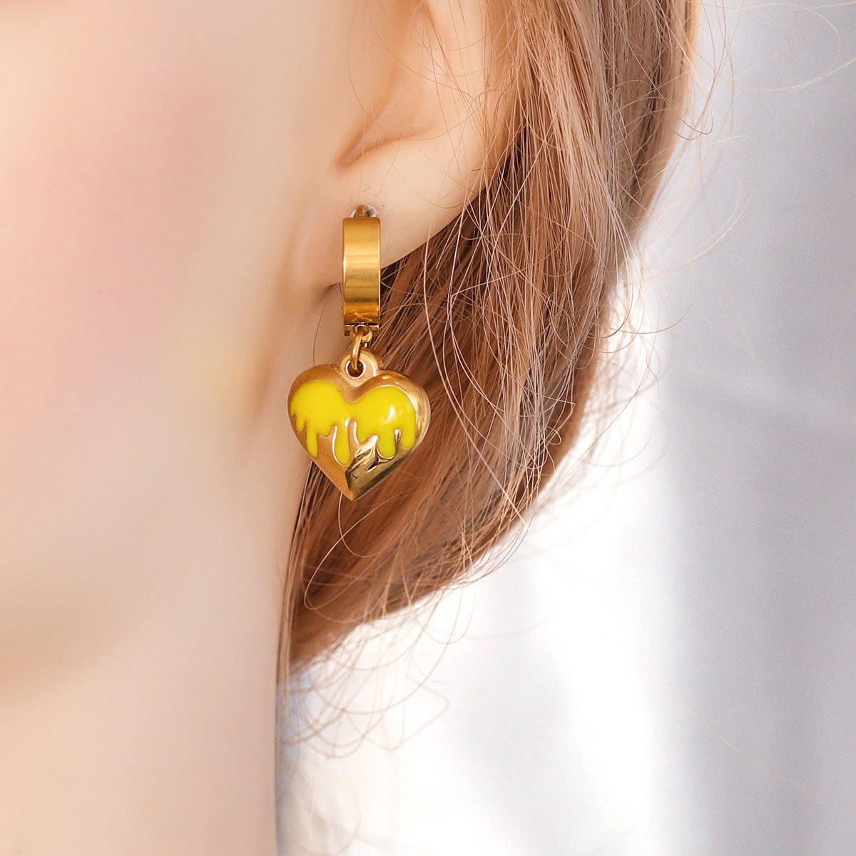All Seasons Season 5 PCS/Package Stainless Steel PVD Coated Real Gold Plated Heart Shape Pendant DIY Jewelry Accessories