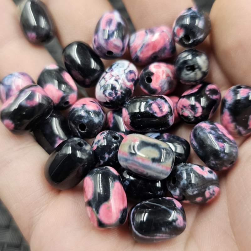 Rose agate, agate beads, loose jade beads, black agate, pink agate, straight tube, straight cylinder, straight tube jewelry accessories beads Rose agate, agate beads, loose jade beads, black agate, pink agate, straight tube, straight cylinder, straight tube jewelry accessories beads