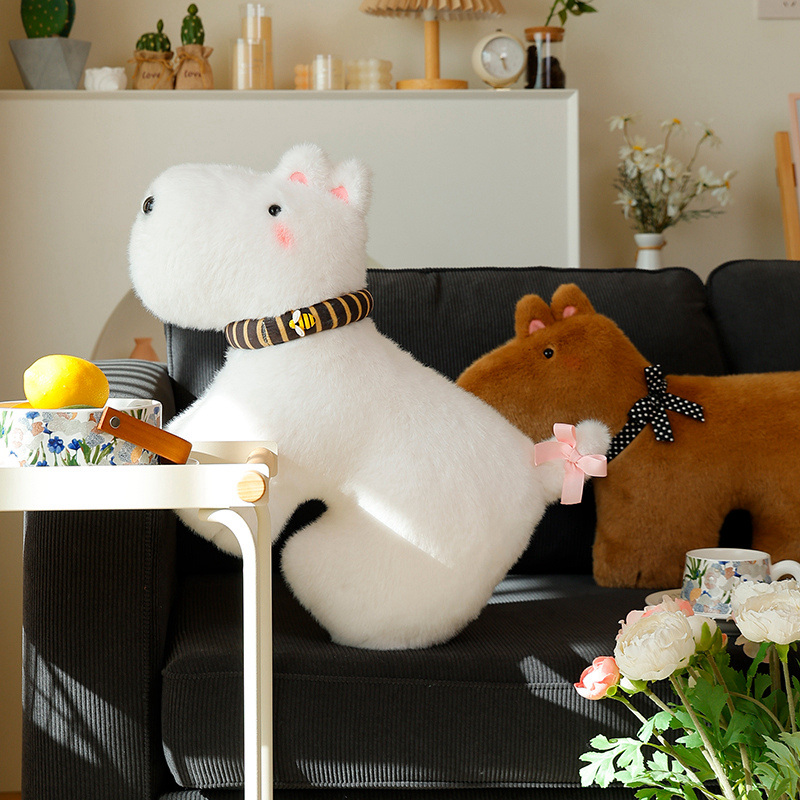 Cojín Decorativo de Peluche de Perro de Franela y Poliéster, Decorativo, para Hogar image 3