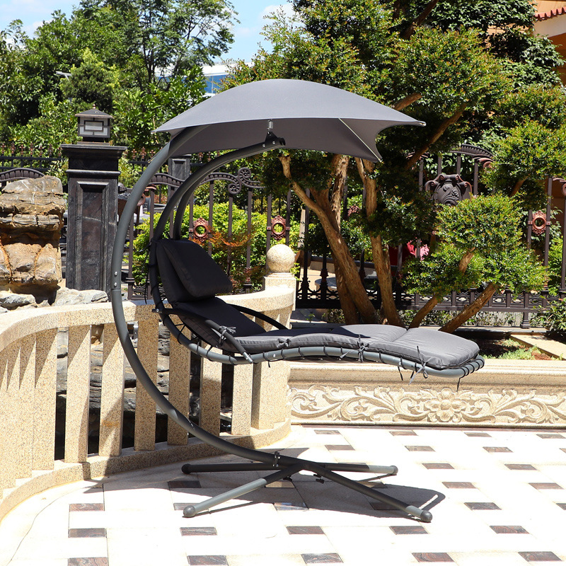 Sillón de patio al aire libre columpio al aire libre doble balcón casero silla de caña ocio mecedora hamaca de hierro forjado cuna