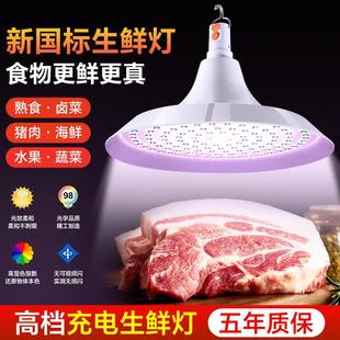 New National Standard Rechargeable Led Fresh Food Lamp Night Market Stall Cooked Food Braised Barbecue Warm Light Fruit Lamp Energy Saving