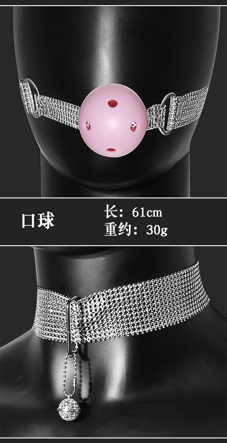 Jiuai SM Bright Strap Seven-Piece Bondage Set with Metal Clamps and Restraints — detail image 3