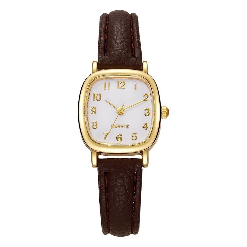 Reloj de pulsera de cuero de estilo coreano para mujer, sencillo y elegante, adecuado para estudiantes, reloj de cuarzo moderno.