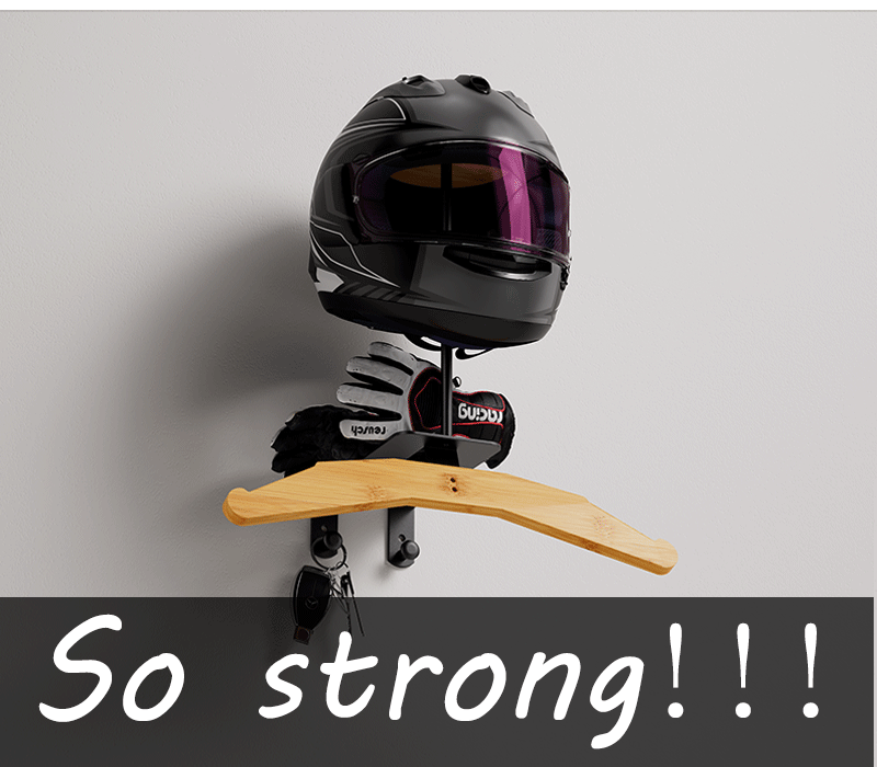 Cross-Border Wooden Motorcycle Helmet Rack Wall-Mounted Motorcycle Helmet Display Rack Solid Wood Motorcycle Leather Gear Rack