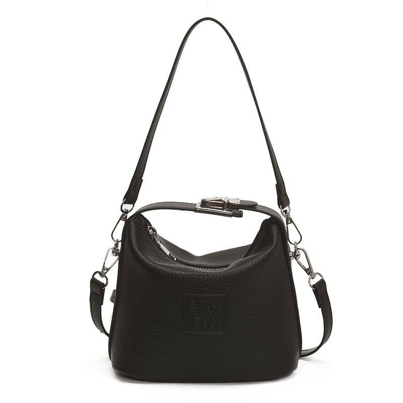 Bolso de moda coreano 2025 verano nuevo bolso femenino retro litchi patrón bandolera simple letra bandolera