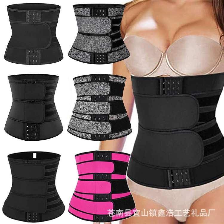 Трехрядный регулируемый пояс для коррекции талии, поддержки во время занятий спортом и обеспечивающий воздухопроницаемость для коррекции формы талии.