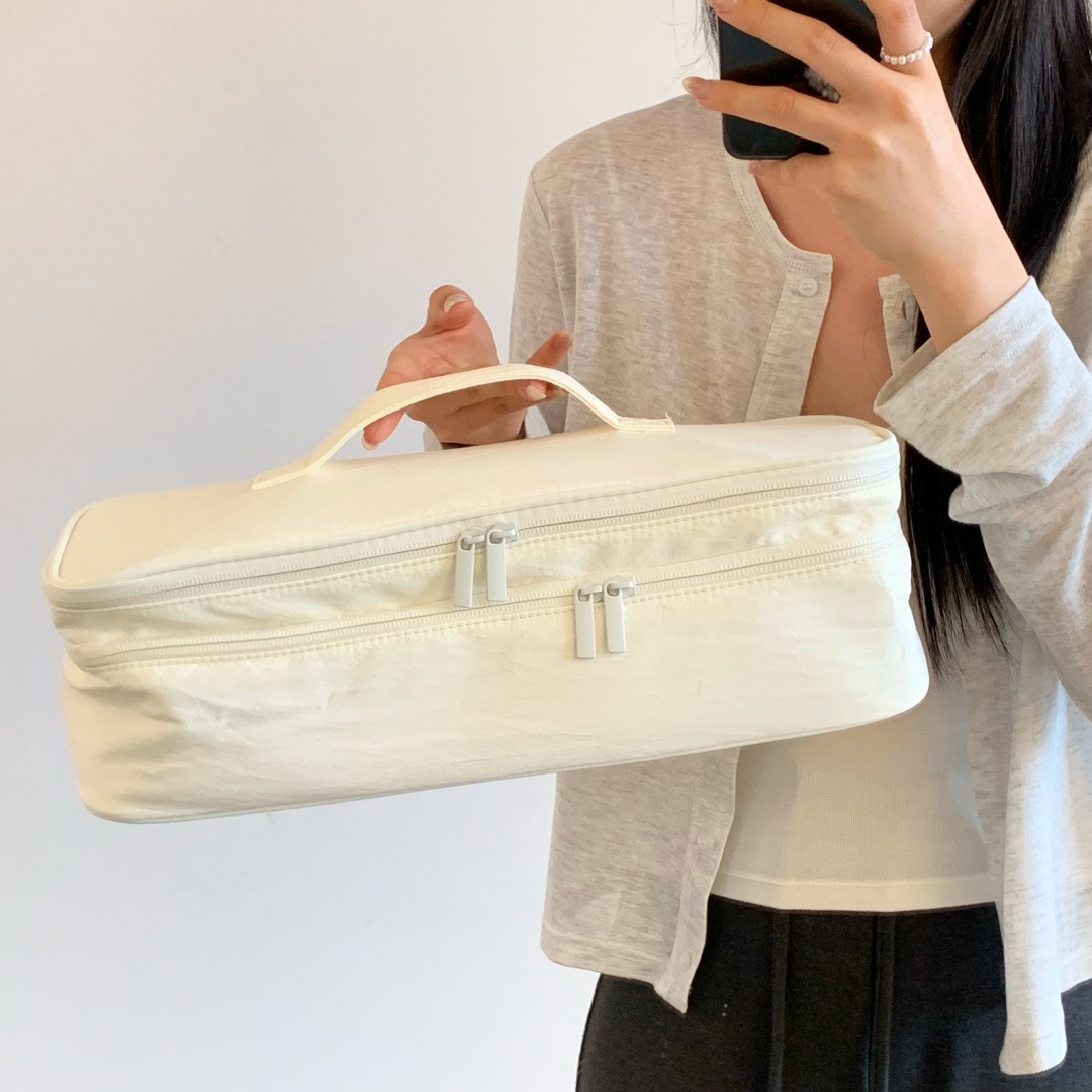 Portable Household Bag, Large Capacity Handheld Double-Layer Hair Dryer And Curling Iron Organizer Storage Bag_maomaolike.com