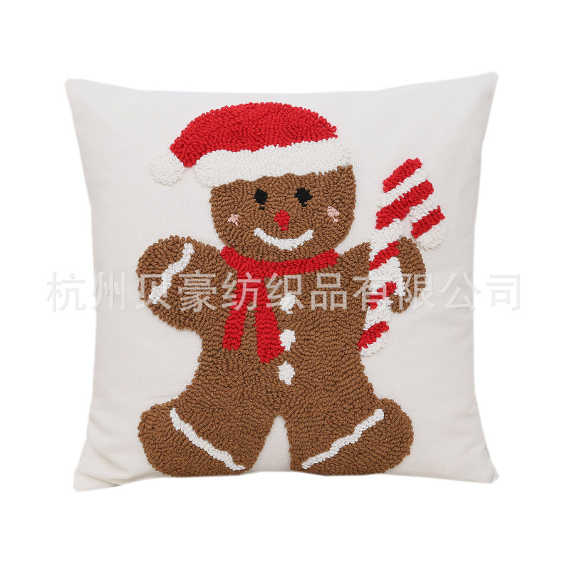 Amazon クリスマス枕クロスボーダーサンタクッションリビングルームソファ刺繍装飾アメリカンホリデー枕カバー|undefined