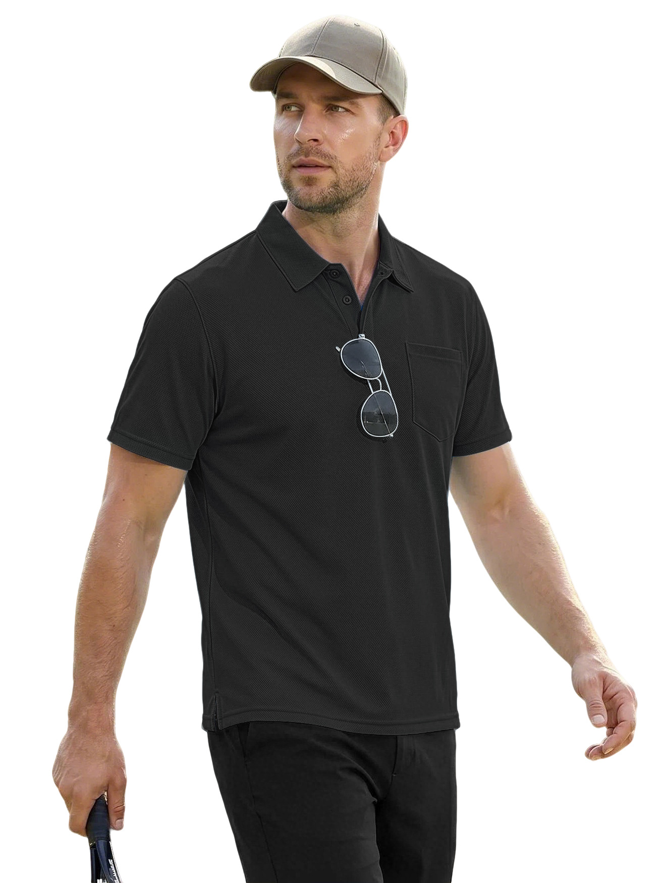 Europa y Estados Unidos transfronterizos hombre polo de verano con solapa de mangas cortas transpirables piel deportiva casual moda de hombre de mangas cortas hombre image 8