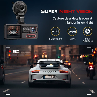 New HD 1080P three-recording Driving recorder