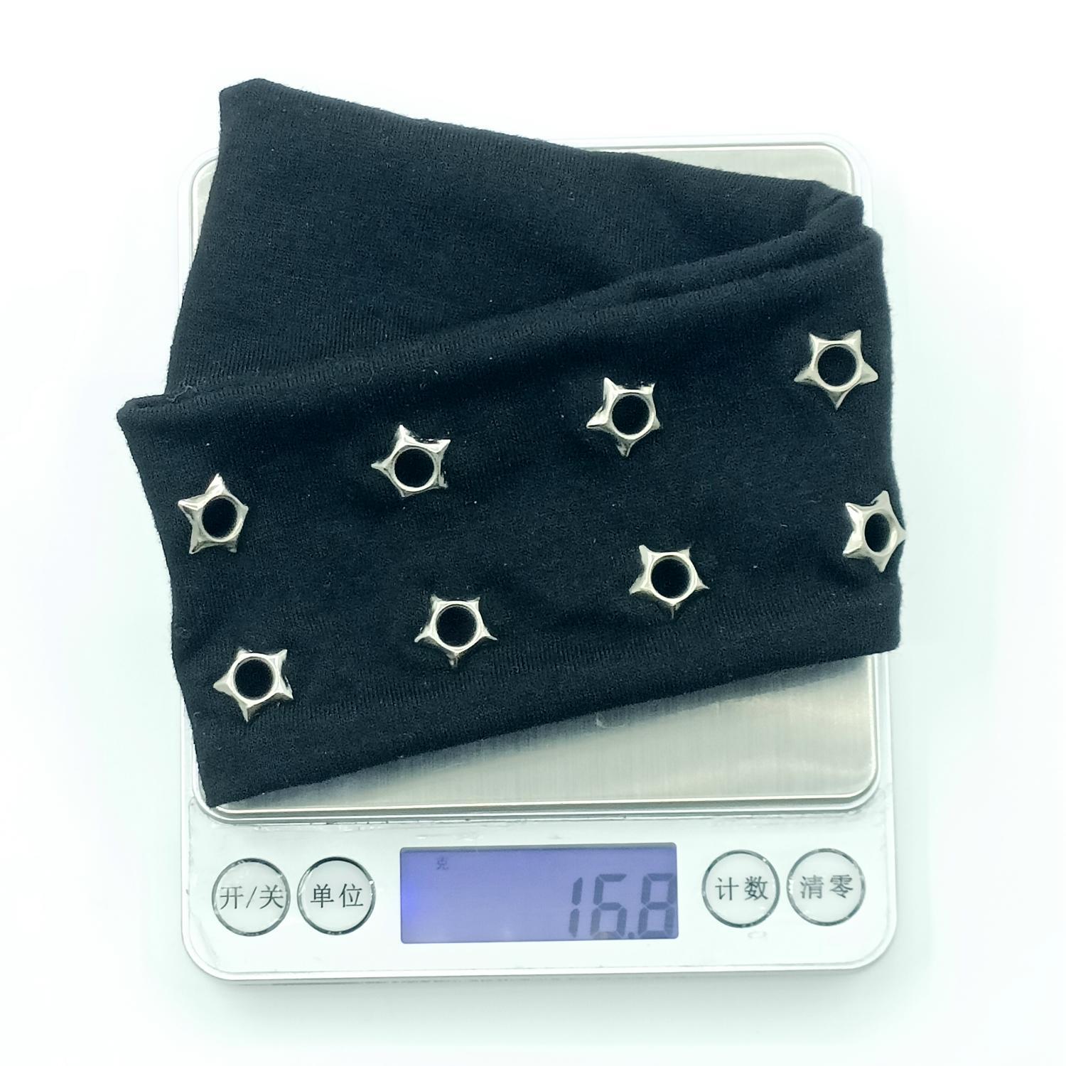 HW250301-22.5x6cm弹力布+14五角星气眼朋克