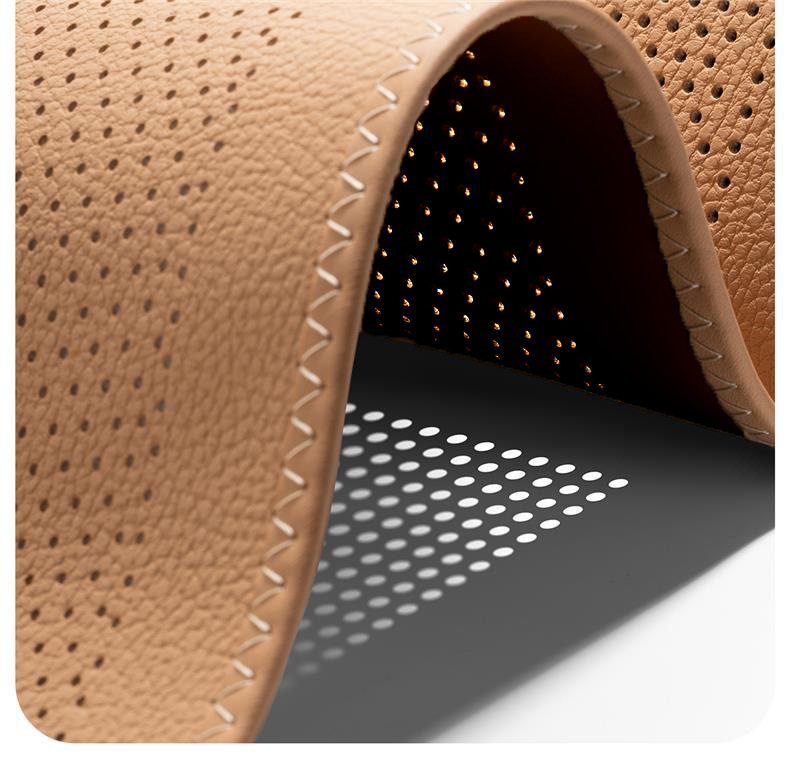 Car seat with extended leg rest and cushion, integrated perforated breathable foot support, suitable for all seasons, universal car pressure-relief seat cushion