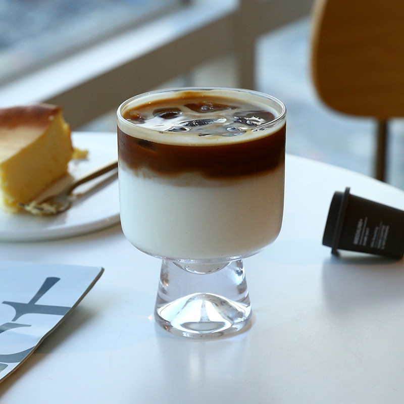 Ins ventana alta taza de vino taza de jugo curva taza de postre creativa taza de café diy taza de color de helado