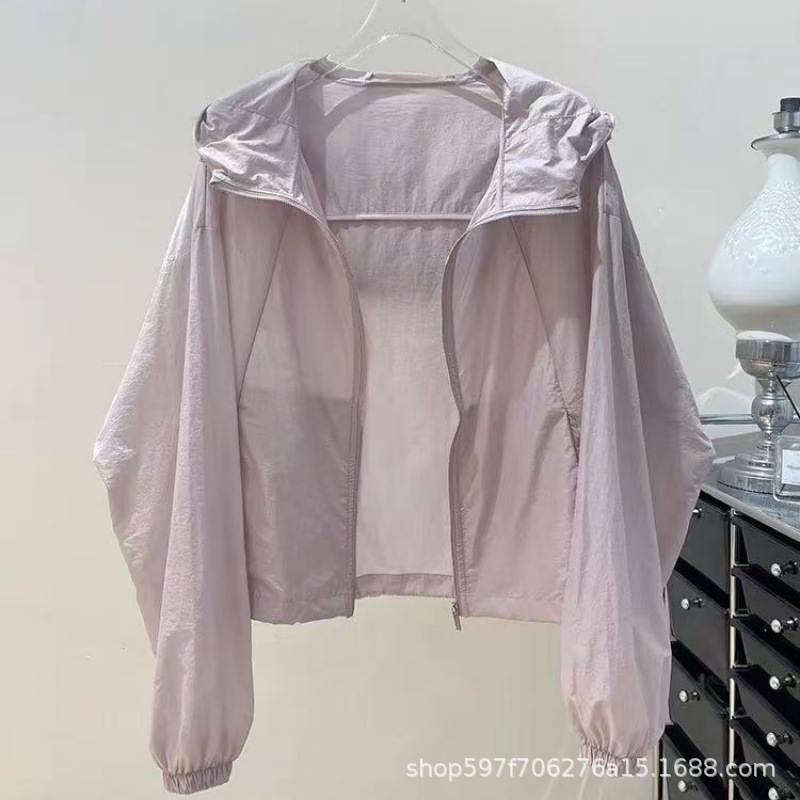 Women's lightweight, breathable, sun-protective cardigan, 2026 new spring/summer hooded sun protection clothing for petite women.