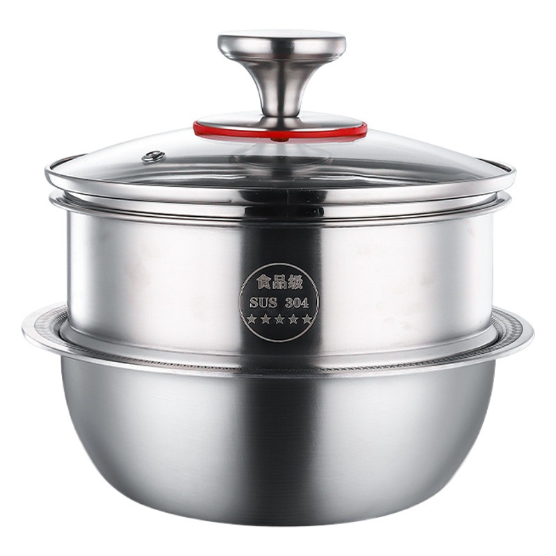Fábrica al por mayor 304 olla de acero inoxidable tazón de arroz comercial espesado panal multi-funcional antiadherente sopa al vapor caliente olla