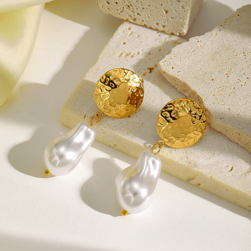 20g Weight 304 Stainless Steel Ear Needle Material Drop Earrings, Ear Studs Classification 1 Pair Quantity Holiday, Daily Occasion 304 Stainless Steel, Imitation Pearl Material Geometric Pattern All Seasons Season Women's Gender Polished Finish IG Style, Elegant, Vintage Style Style 1 Pair IG Style Elegant Vintage Style Geometric 304 Stainless Steel Imitation Pearl Drop Earrings Ear Studs 15