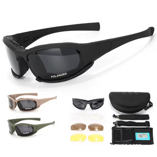 Tactical Goggles Military Fan Glasses Cs Shooting Glasses Polarized Outdoor Cycling Goggles Windproof and Impact Resistant Wholesale