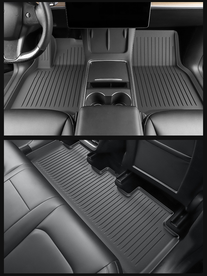 Suitable for Tesla Model Y3 Updated Version Trunk Mat Tpe Front and Rear Trunk Mat Foot Mat Modification Accessories