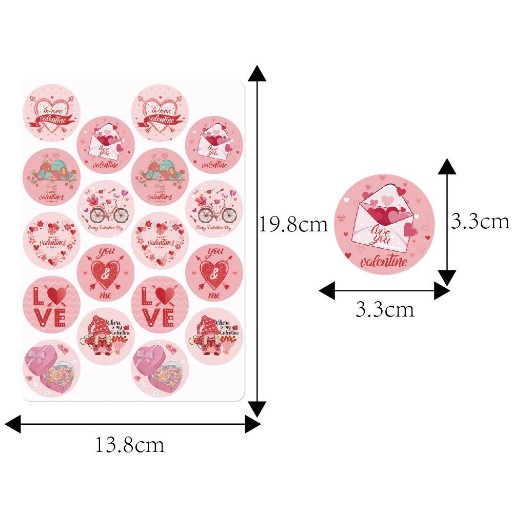 Día de San Valentín transfronterizo decoración del partido pegatinas compromiso propuesta atmósfera decoración regalo decoración pegatinas adhesivas
