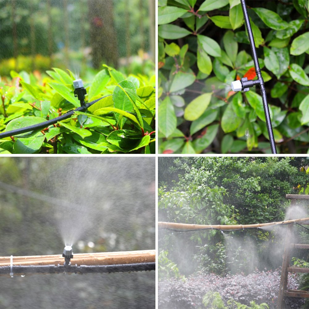 boquilla de pulverización gris transfronteriza para riego de jardín con salida única de enfriamiento de invernadero para humidificar hongos y micro boquilla de pulverización automática de riego