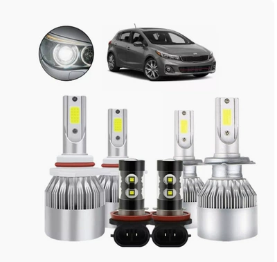Ön faralar Headlight Set, Front Headlights - c6-9005-2-pieces-c6-h7-2-pieces-lens-fog-lights-h11-2-pieces