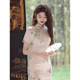 白色旗袍夏季新款2024改良新中式年轻款少女气质高端复古民国日常