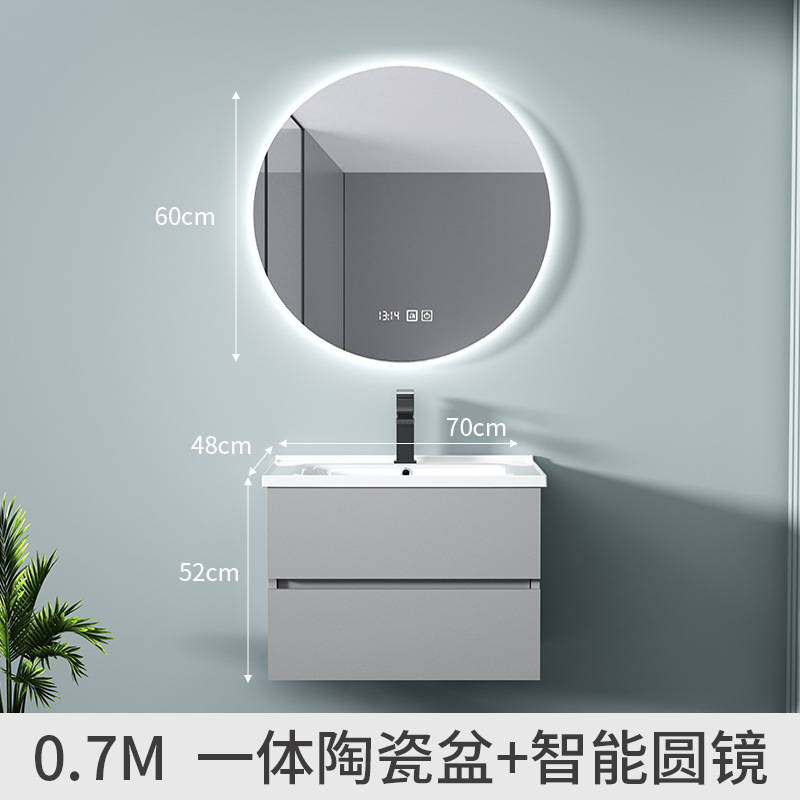 Gabinete de baño azul gris combinado cerámica lavabo lava