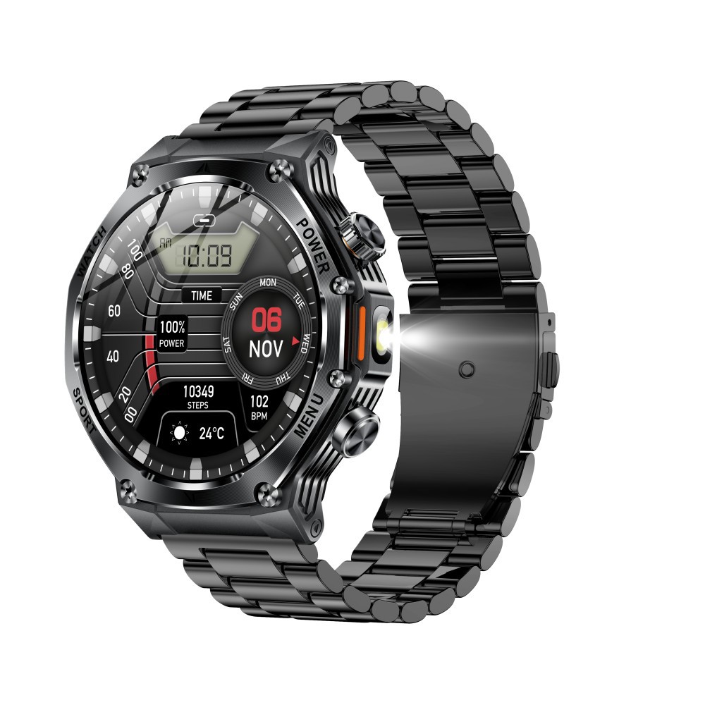 AK82 transfronterizo reloj inteligente Bluetooth llamadas deportivas antorcha de frecuencia cardíaca a prueba de agua HD 800 mAh batería grande