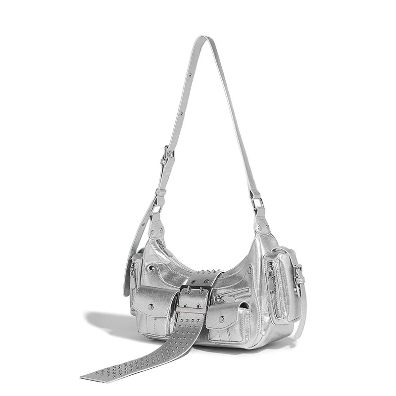 Universal belt, buckle, one-shoulder bag, punk style, for import