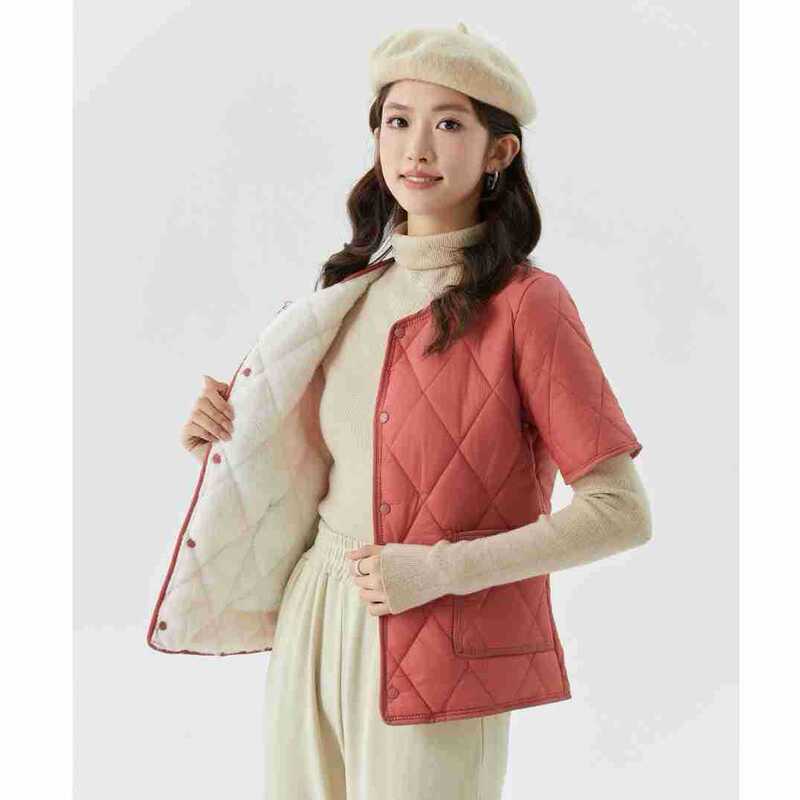 Women's Student Youth Thickened Warm Short-sleeved Cotton Liner Women's Home Cotton Clothes Cotton-padded jacket fleece-lined for 2366 Women's Student Youth Thickened Warm Short-sleeved Cotton Liner Women's Home Cotton Clothes Cotton-padded jacket fleece-lined for 2366