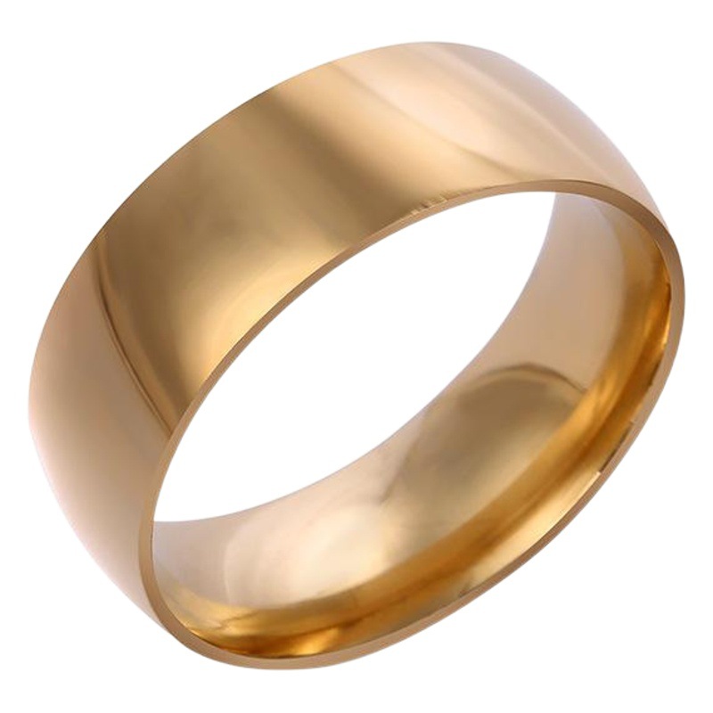 Factory direct supply stainless steel ring jewelry lovers titanium steel ring 8mm glossy fine beauty Ring Ring women