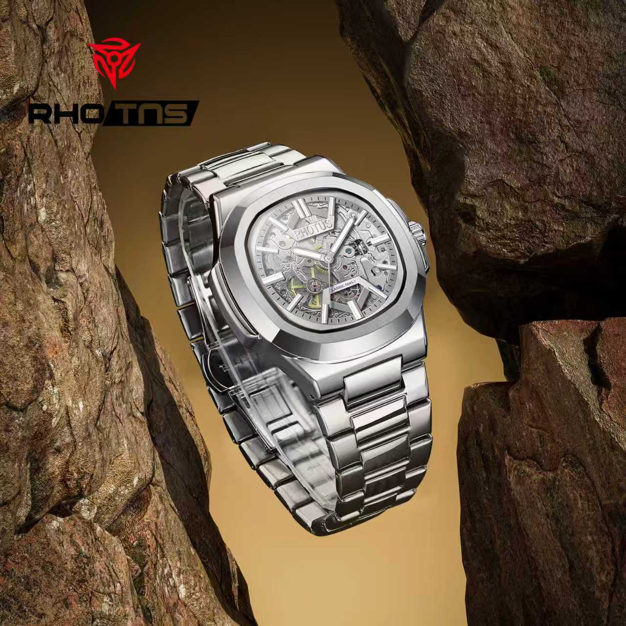 New RHOTNS Nautilus Waterproof Business Korean Fashion Automatic Mechanical Watch High Sense Men's Watch Foreign Trade Style