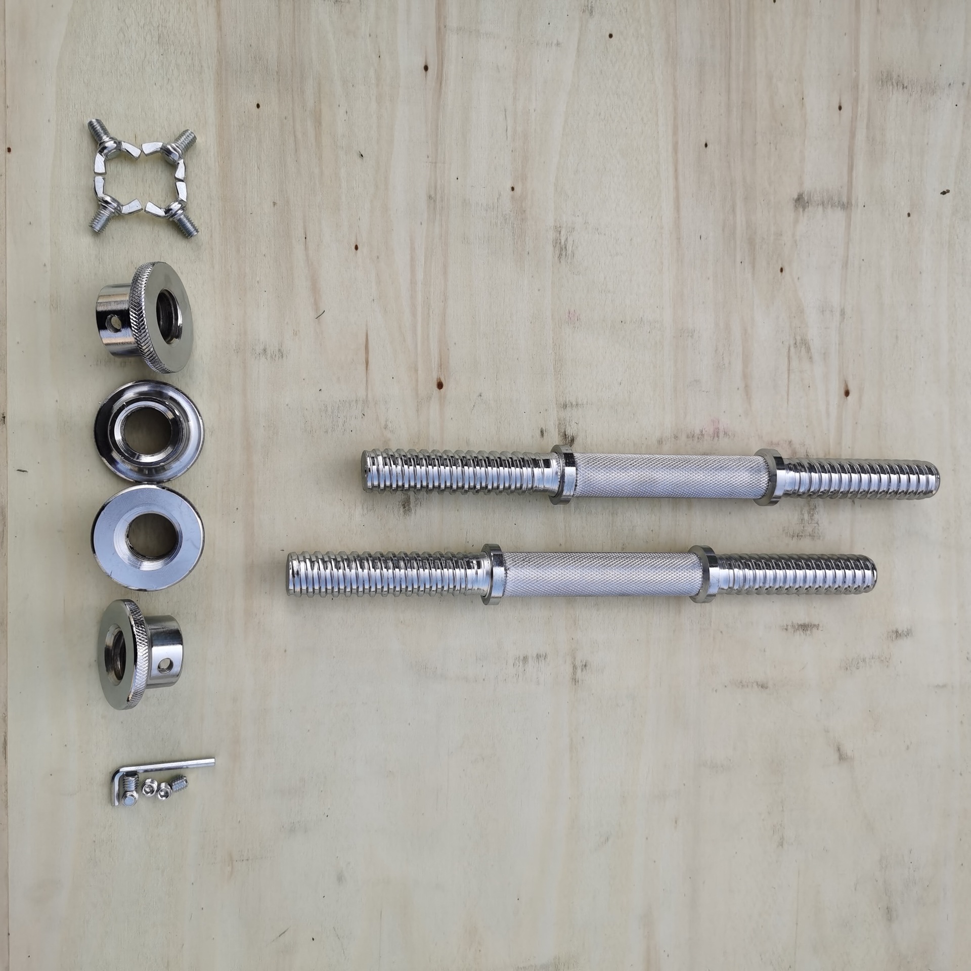 电镀哑铃的杆子连接器螺母 (5)