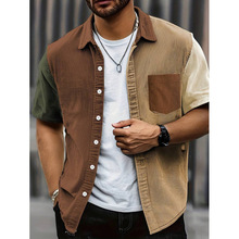 Y 37205 Pocket patch men's short shirt �ڴ�ƴ����ʿ�������