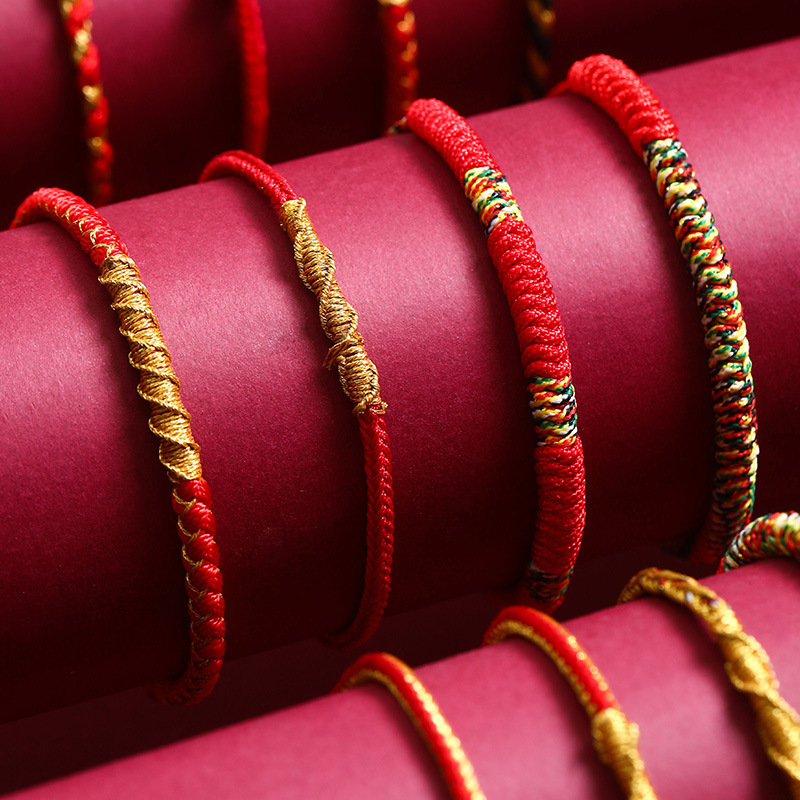 2025 Year of the Snake New Style Design Bracelet This Year of Life Woven Bracelet for Male and Female Couple Universal Red Hand Rope