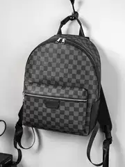Trendy Brand Large-Capacity Men's Backpack, Light Business Computer Backpack with Plaid Pattern, Fashionable New Men's Backpack 2026